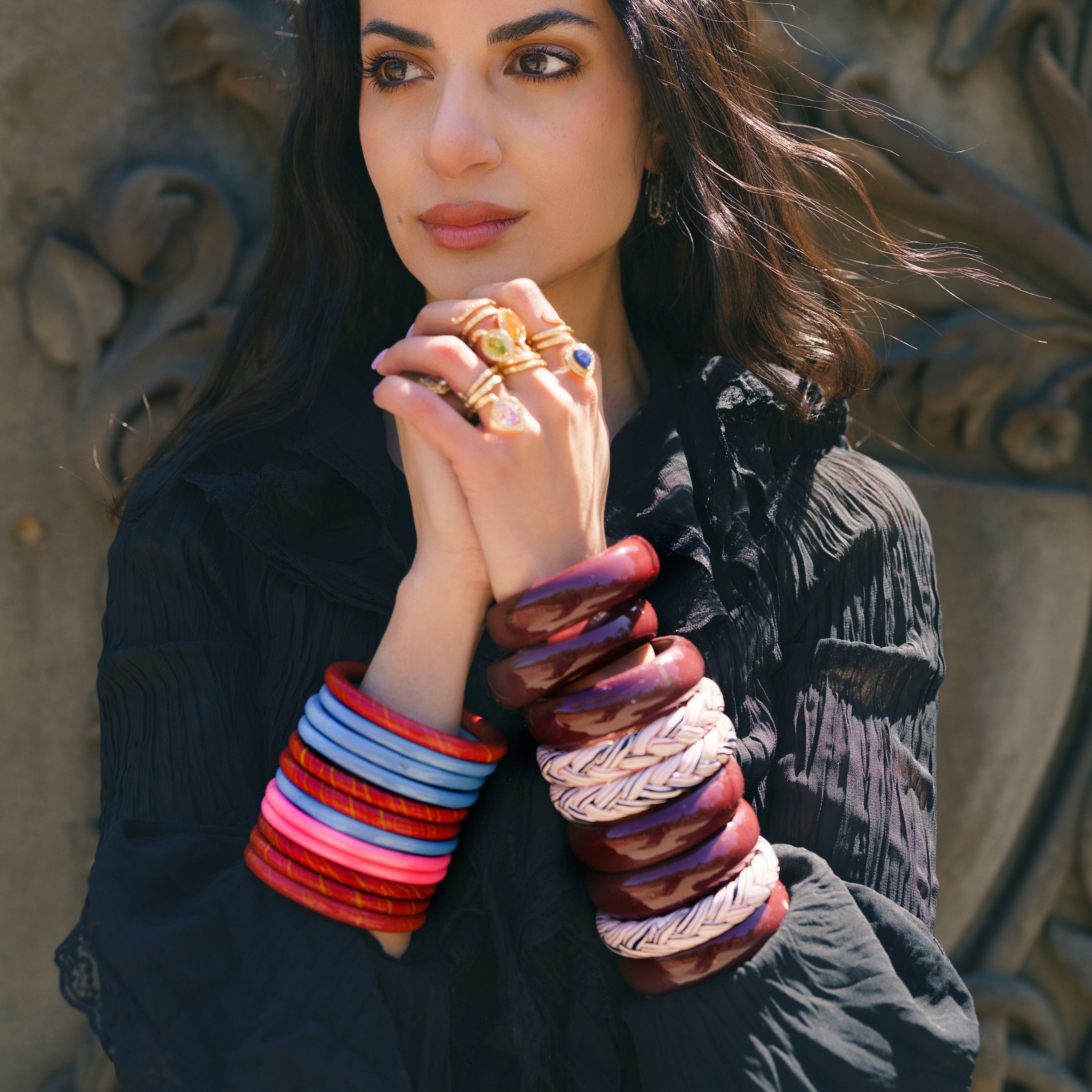 Red & Yellow Lac Bangle